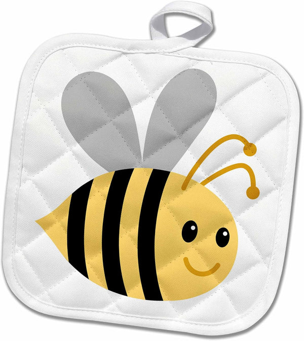 3D Rose Cute Cartoon Bumble Bee Pot Holder, 8 x 8