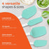 M KITCHEN Silicone Spatula Set - Heat Resistant & BPA Free - 4 Piece Nonstick Rubber Spatulas, Spoonula, Jar Scraper for Cooking, Baking, Mixing, Frosting - Dishwasher Safe Kitchen Utensils by M KITCHEN WORLD