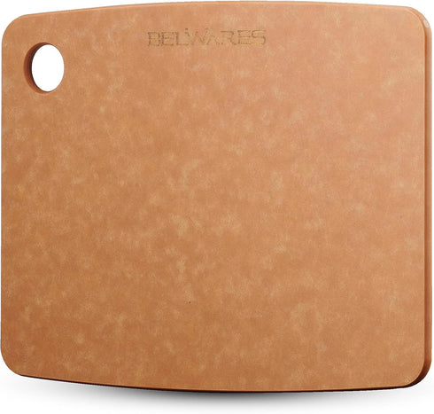 Wooden Cutting Board for Kitchen - Small Composite Wood, Thin, BPA Free & Eco-Friendly (11.5 x 9 Inch, Natural)
