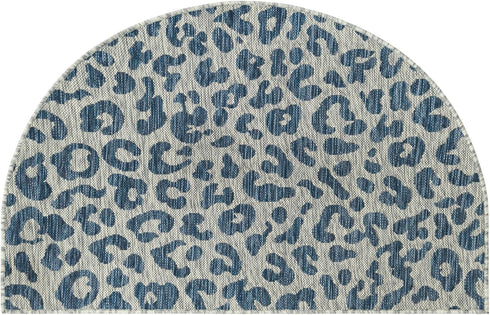 Unique Loom Outdoor Safari Collection Area Rug - Leopard (2' 7" x 4' 1" Hearth Blue/Gray) by Unique Loom