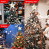Christmas Tree Topper Star, Callenbach LED Metal Light Up Xmas Decorations, 10 inches Silver Glitter Ornaments
