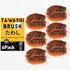 Pack 6 100% of Tawashi Natural Coconut Coir Fiber Brush, Vegetable Scrub Brush, Ideal for Fruit Scrub, Kitchen Cleaning
