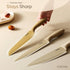 CAROTE 12 Pieces Kitchen Knife Set, Stainless Steel with Nonstick Ceramic Coating, Dishwasher Safe, 6 Blade Guards,