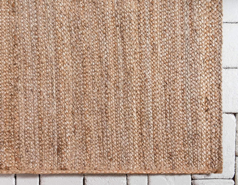 Unique Loom Braided Jute Area Rug, Dhaka, 2' x 3' 1" Rectangle, Natural
