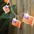 Set 7.5' 10ct Northlight American Flag Indoor Outdoor Patriotic Patio Light - White Wire