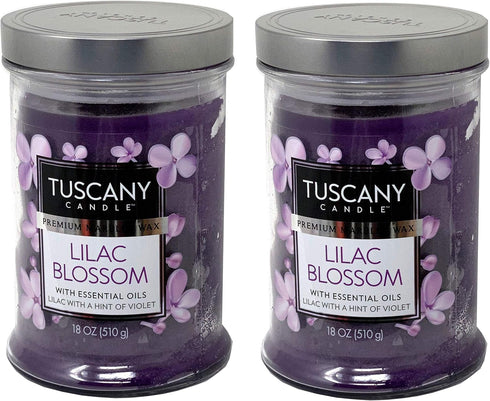 Tuscany Candle 18oz Scented Candle, Lilac Blossom, 2-Pack