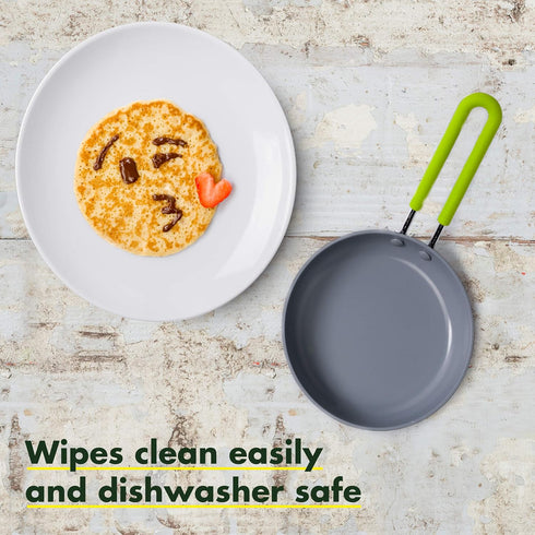 GreenPan Mini 5" Round Egg Pan, Healthy Ceramic Nonstick, PFAS-Free, Black, Dishwasher Safe