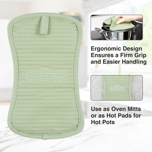 All-Clad Premium Pot Holder & Hot Pad - Heat Resistant to 500 Degrees, 100% Cotton, 10"x6.25"