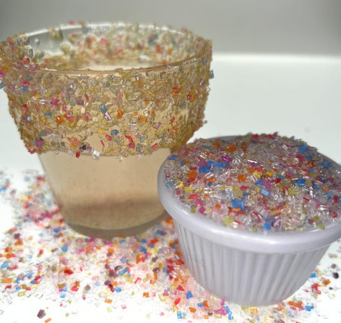 Rimming, (8 Snowy River Pride Mix Cocktail Sugar - Vibrant Naturally Colored Rainbow Sugar for Cocktail Baking