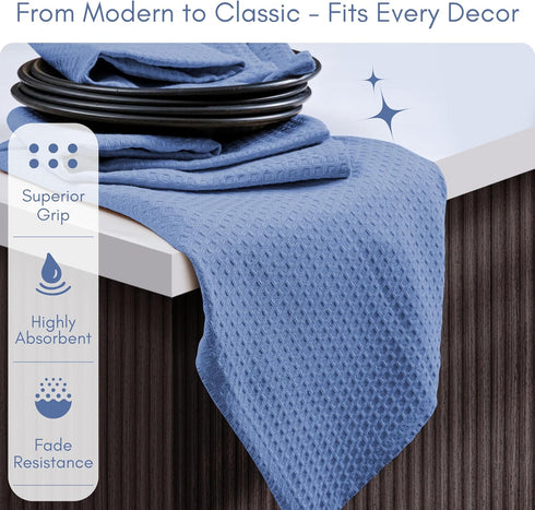 Set 12 100% (16 26 inches) TWINY threads of Cotton Solid Kitchen Towels with Hanging Loop X | Ultra Absorbent Dobby
