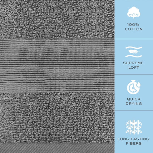 Set 2 2 4 [8 Resort Collection Soft Bath Towel | Luxury Hotel Plush & Absorbent Cotton | Bath Towels, Hand Towels
