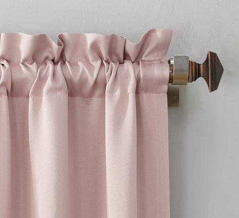 Sun Zero Easton Energy Saving Blackout Curtain Panel, 40" x 63", Blush Pink
