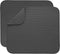 S&T INC. Highly Absorbent Microfiber Dish Drying Mat Value Pack, Large 16" x 18", Charcoal Grey, 2 Pack