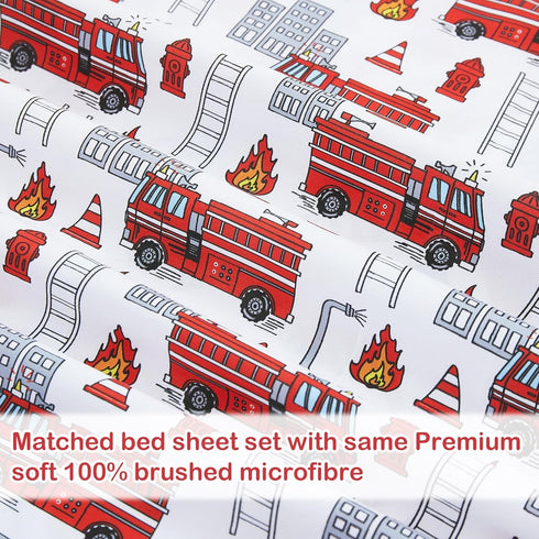 Set, 3 Softan Kids Bed Sheet Boys Twin Size Sheets, Microfiber Kids Fitted Sheet and Pillowcase, Breathable and Silky