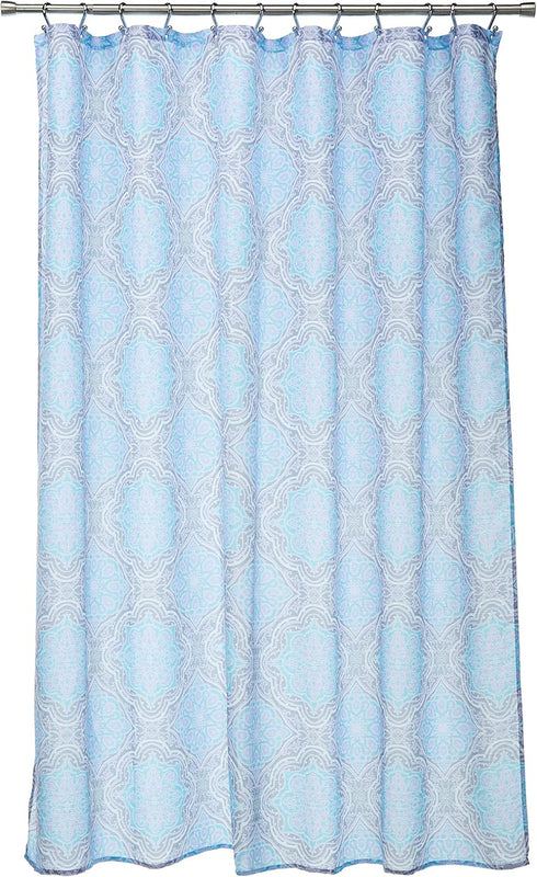 Linen Store 70"x70" Shower Curtain, Printed Durable Fabric Canvas Tub Decor, Water-Resistant, Lexi, Contemporary