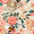 PureCozy 5x7 Washable Floral Area Rug Beige Living Room Carpet Scalloped Flower Non Slip Soft Bedroom Rug Farmhouse Low