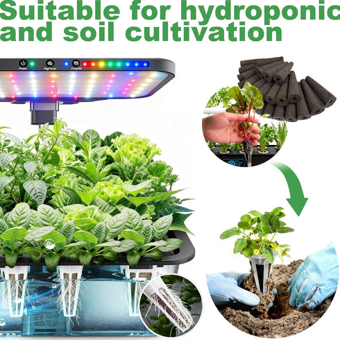 SZLJYLM 60 Pack, Grow Sponges Hydroponics Replacement Root Growth Sponges Compatible with Aero Garden iDOO and Most