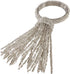 Silver Beaded Spray Design Napkin Ring, 4" H x 1.5" D for Elegant Table Settings