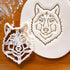 Set of 2 Wolf Cookie Cutters, Designs: Face and Body, 2 Pieces - Bakerlogy