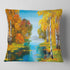 Designart Birch Forest Near The River - Landscape Printed 16 in. x 16 in