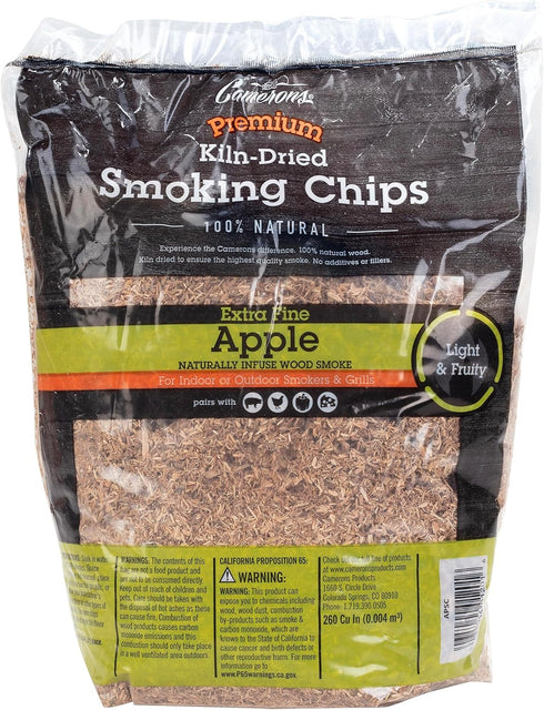 Camerons All Natural Extra Fine Apple BBQ Wood Chips - 260 Cu.