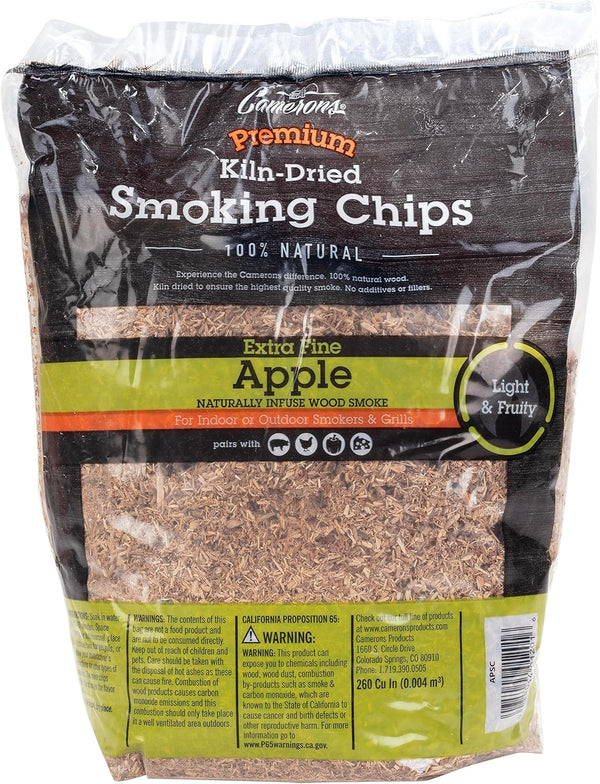 Camerons All Natural Extra Fine Apple BBQ Wood Chips - 260 Cu.