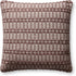 Loloi Poe 18'' x 18'' Burgundy Pillow Cover with Down