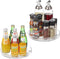 URALFA 9 Inch Lazy Susan Spice Rack Organizer, 360 Degree Rotating Round Lazy Susan Turntable for Cabinet, 2-Pack, Clear