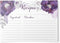 Floral Recipe Cards from Dashleigh, 48 Double-Sided Water-Resistant Cards, 4x6 inches (Violet Purple)