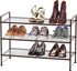 3-Tier Simple Houseware Stackable Mesh Shoe Rack, Bronze