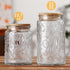 35oz Counter (35oz Custde Glass Storage Jars With Airtight Lid, Canister For Kitchen with Bamboo Lid, brown sugar