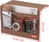 HAKACC Bedside Organizer with Hanging Pocket, Remote Holder for Bed Accessories, Brown