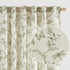 Lazzzy Charlotte Green Floral Curtains 84 Inch Length Linen Farmhouse Curtain Back