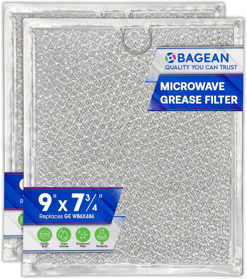 Microwave Filter Replacement 9" x 7.72" Fits WB6X486 GE Microwave Filter, Aluminum Mesh Screen Grease Filter