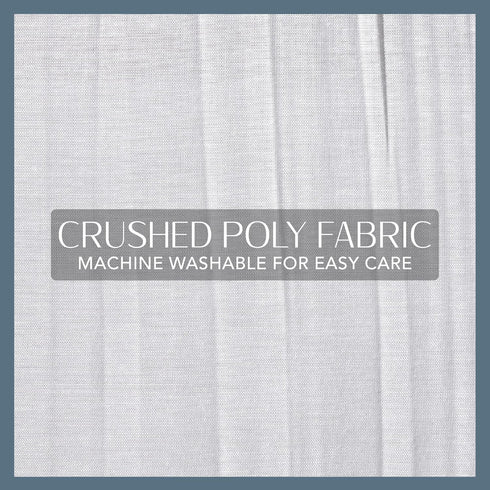 Elrene Home Fashions Jolie Crushed Semi-Sheer Window Curtain, Adjustable Tie-Top Single Panel, 52" x 84", White