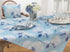 Saro Lifestyle Printed Hydrangea Table Runner - Aqua, 16" x 72"