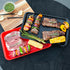 BLAZIN' GRILL Prep and Serve Trays, Set of 2 Stackable Melamine Trays for Serving and Marinating Food, BBQ Prep Tub