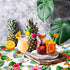 Tatuo 2 Pcs Large Summer Floral Table Cloth, Hawaiian Tropical Disposable Table Covers for Luau Party (51.2 x 86.6