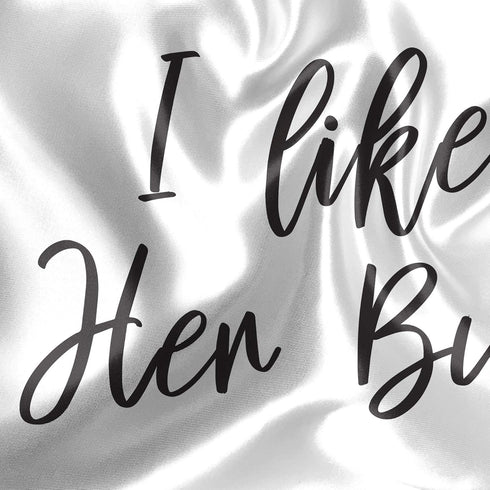 Signatives I Like Her Butt I Like His Beard Pillow Cases, Set of 2 White Pillow Covers for Couples Gifts