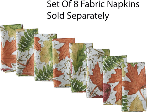 Newbridge Autumn Falling Leaves Tablecloth, 60 Inch x 120 Inch Oblong/Rectangle, Soil Repellant, No Iron Easy Care
