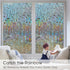 Beautysaid Window Privacy Film Stained Glass 3D Rainbow Prism Window Clings Heat Blocking Window Tint Sun Catchers Peel and Stick Decorative Window Decals Home Bathroom Door(Brown,17.5x78.7in)