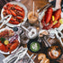 ALDMIO 12 Pcs Crab Crackers and Tools, Enhanced Crab Leg Crackers with Storage Bag, Lobster Cracker Great