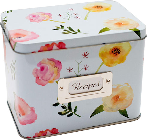 Heart&Berry Recipe Box with Cards and Dividers - Includes 24 Recipe Cards and 12 Dividers