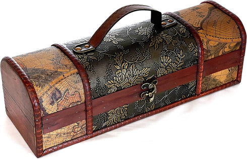 allgala Wooden Wine Bottle Box with Antique Finish