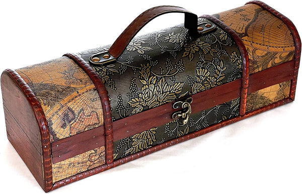 allgala Wooden Wine Bottle Box with Antique Finish