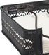 Stonebriar Industrial Black Graphite Metal Napkin Holder, Decorative Tray for Dining Table