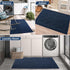 BEQHAUSE Dirt Trapper Door Mat 20" x 32", Non-Slip Machine Washable Entryway Rug, Navy Blue