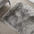SERISSA Ultra Soft Faux Fur Area Rug Grey Fluffy Plush Chair Cover Seat Pad 2x4 Feet (Rectangular, Light Grey)