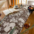13 48 Inch Floral Dark Brown Table Runner for Living Room Jacquard Flower Dining Table Runner with Tassels Modern