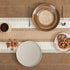 14 108 Inch 108 Inches ZeeMart Macrame Style Bicolor Stitching Table Runner, x Beige/Ivory, Boho Light Tan Table